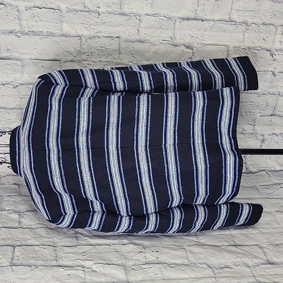 TOMMY HILFIGER Blue Striped Blazer Jacket Size 14 - Picture 5 of 6